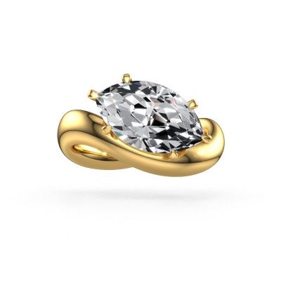 Engagement ring Chloe MRQ 585 gold lab grown diamond 3.00 crt
