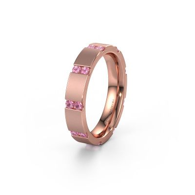 Weddings ring WH2132L14BM 585 rose gold pink sapphire ±0.16x0.09in