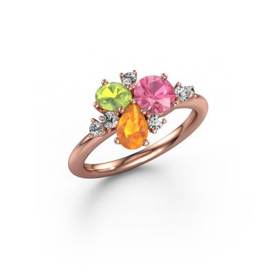 Ring Anja 585 rose gold pink sapphire 5.4 mm