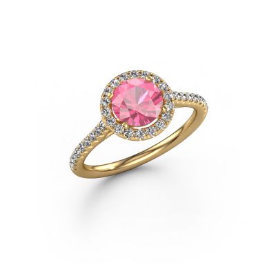 Engagement ring Seline rnd 2 585 gold pink sapphire 6.5 mm