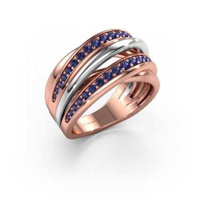 Ring Marylouise 2 585 rosé goud saffier 1.2 mm