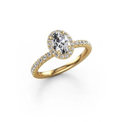 Engagement ring Miranda OVL 585 gold diamond 1.144 crt