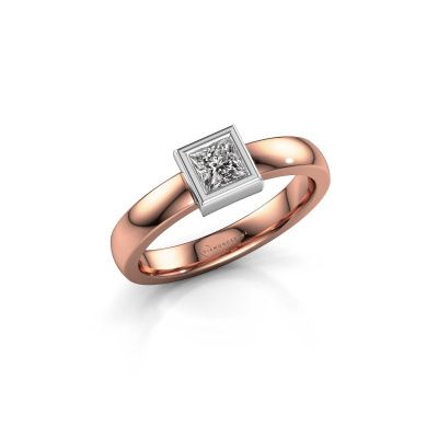 Ring Aimee 1 585 rosé goud diamant 0.25 crt