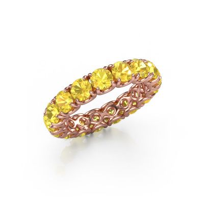 Ring Estee 4.0 585 rose gold yellow sapphire 4 mm