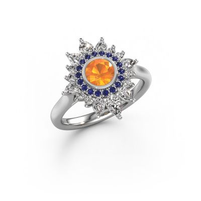 Engagement ring Tianna 950 platinum citrin 5 mm