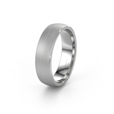 Wedding ring WH0100M26BM 585 white gold ±0.24x0.08 in