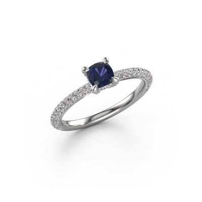 Verlobungsring Saskia 2 cus 950 Platin Saphir 4.5 mm