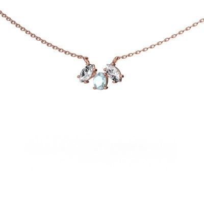 Necklace Rachal 585 rose gold aquamarine 4x3 mm