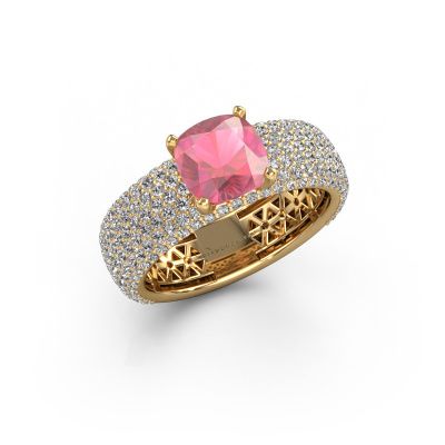 Engagement ring Darcy 585 gold tourmaline pink 7 mm