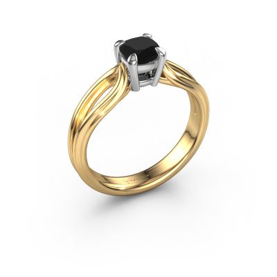 Engagement ring Antonia cus 1 585 gold black diamond 0.70 crt