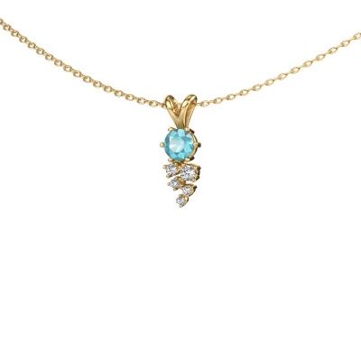 Pendant Royce 585 gold blue topaz 4 mm