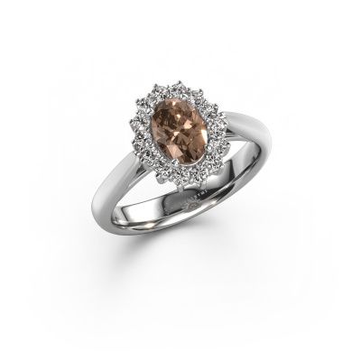 Engagement ring Margien 1 585 white gold brown diamond 0.70 crt