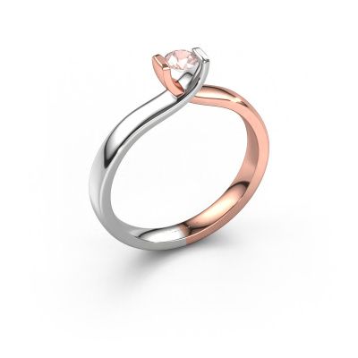 Verlobungsring Noor 585 Roségold Morganit Champagner 3.7 mm