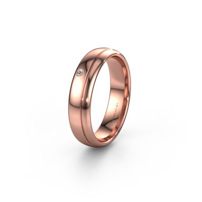 Wedding ring WH0301L35AP 585 rose gold lab grown diamond ±0.20x0.07 in