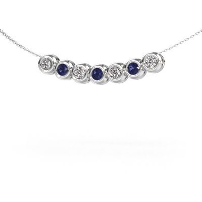 Necklace Kim 7 585 white gold sapphire 3.4 mm