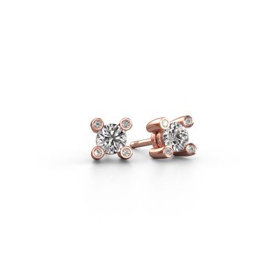 Stud earrings Fleur 585 rose gold lab-grown diamond 0.54 crt