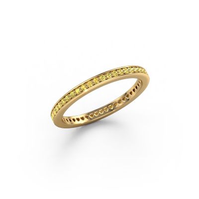 Stackable ring Elvire 1 585 gold yellow sapphire 1.1 mm