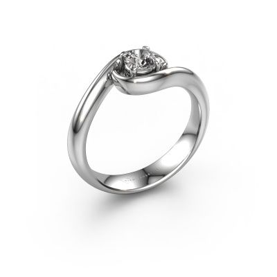 Bague de fiançailles Linn 950 platine zircone 4.2 mm