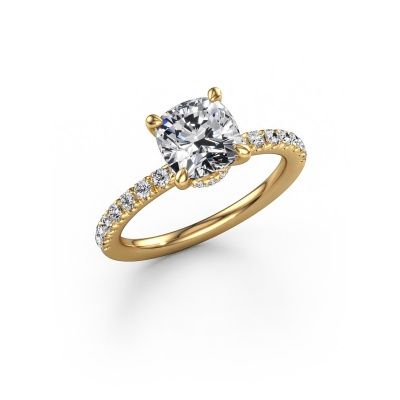 Engagement ring Crystal CUS 4 585 gold lab grown diamond 2.36 crt