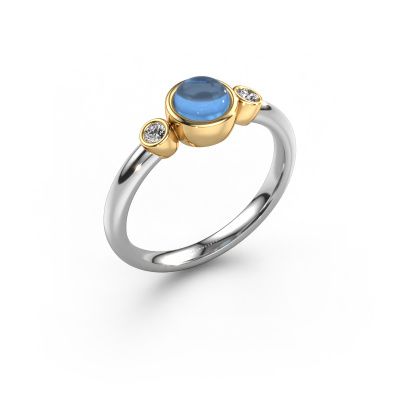 Ring Muriel 585 white gold blue topaz 5 mm