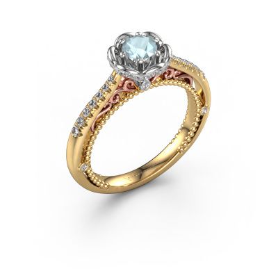 Engagement ring Abbey 585 gold aquamarine 4.2 mm