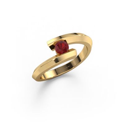 Ring Paulette 585 gold ruby 3.4 mm