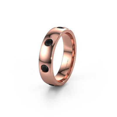 Wedding ring WH0105L25BP 585 rose gold black diamond 0.84 crt ±0.20x0.08 in