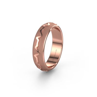 Trauring Heartbeat 1 585 Roségold ±5x2 mm
