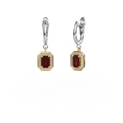 Pendants d'oreilles Dodie 1 585 or jaune grenat 6x4 mm