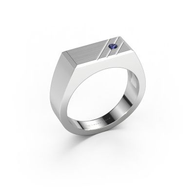 Men's ring Dree 5 585 white gold sapphire 2.4 mm