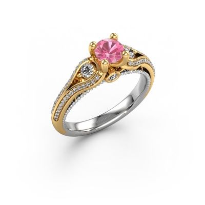 Verlobungsring Nikita 585 Weißgold Pink Saphir 5 mm