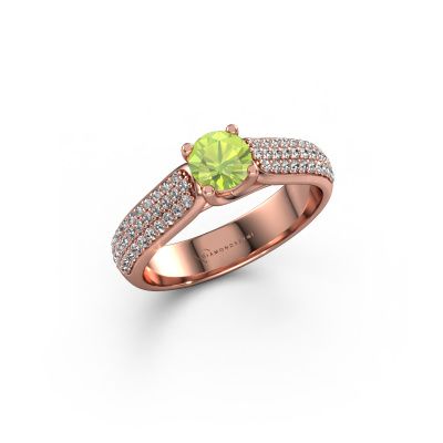 Engagement ring Leoness 585 rose gold peridot 5 mm