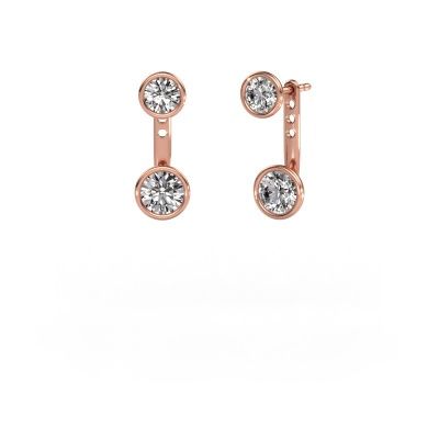 Boucles d'oreilles Halle 585 or rose diamant synthétique 2.40 crt