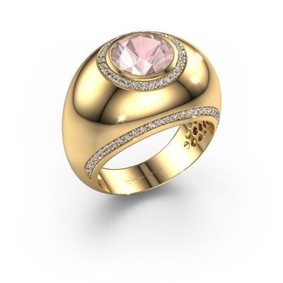 Ring Roxann 585 gold morganite champagne 8 mm