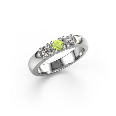 Ring Rianne 3 950 platinum peridot 3.4 mm