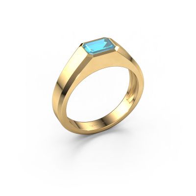 Men's ring Dylan 1 585 gold blue topaz 7x5 mm