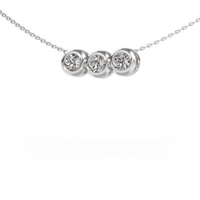 Necklace Kim 3 950 platinum zirconia 4 mm