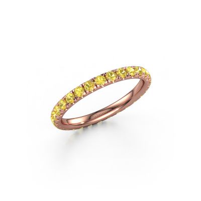 Bague superposable Jackie 2.0 585 or rose saphir jaune 2 mm