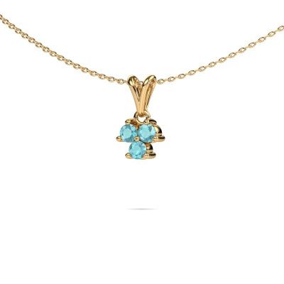 Anhänger Shirlee 585 Gold Blau Topas 3 mm