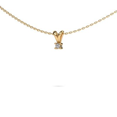 Necklace Eline 585 gold diamond 0.20 crt