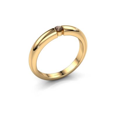 Verlovingsring Amelia 585 goud rookkwarts 3 mm