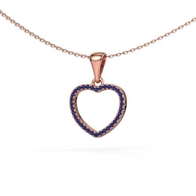 Anhänger Heart 6 585 Roségold Saphir 1 mm