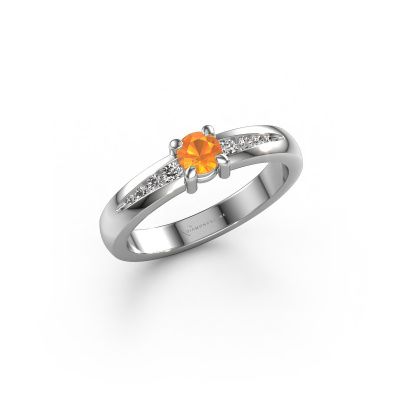 Engagement ring Zohra 950 platinum citrin 4 mm