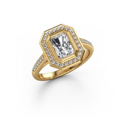 Bague de fiançailles Noud 2 RAD 585 or jaune diamant synthétique 1.264 crt
