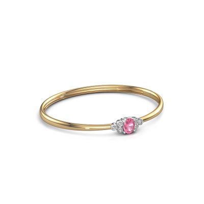 Bangle Lucy 585 gold pink sapphire 8x6 mm