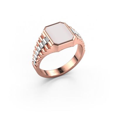 Signet ring Brent 1 585 rose gold red sardonyx 10x8 mm