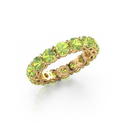 Stackable ring Michelle full 4.0 585 gold peridot 4 mm