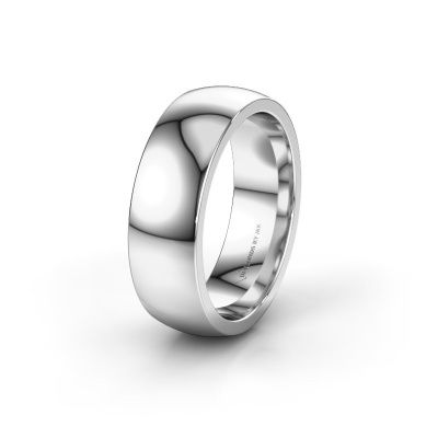 Wedding ring WH6120M27C 585 white gold ±7x2.2 mm