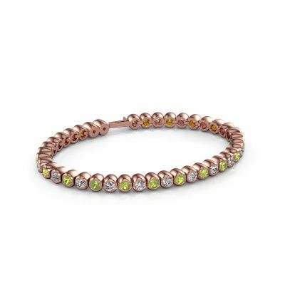 Tennisarmband Bianca 3.5 mm 585 Roségold Peridot 3.5 mm