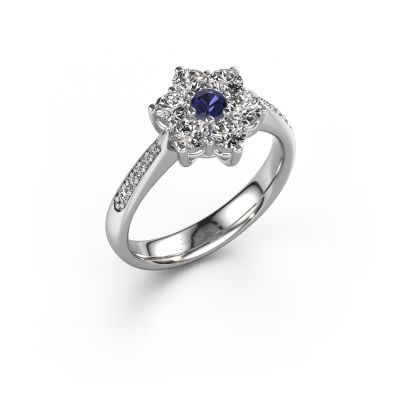 Engagement ring Chantal 2 585 white gold sapphire 1.7 mm